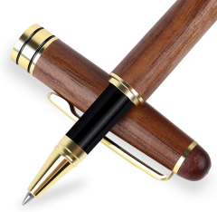 BEILUNER Luxury Walnut Ballpoint Pen Writing Set - Elegant Fancy Nice Gift Pen Set for Signature Executive Business Office Supplies - Gift Boxed with Extra Refills (Black)