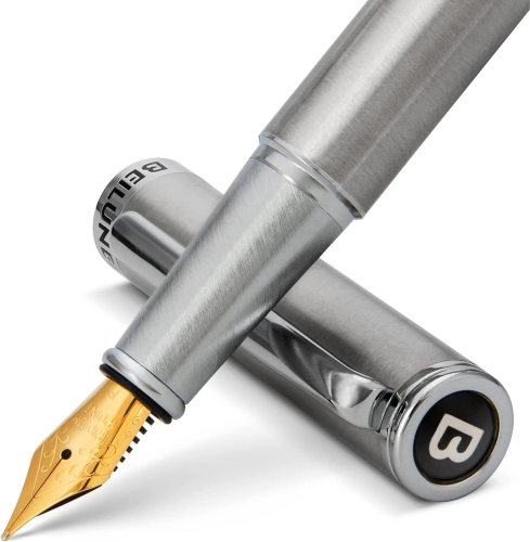 BEILUNER Luxury Rollerball Pen,24K Gold Trim,Noble and Elegant