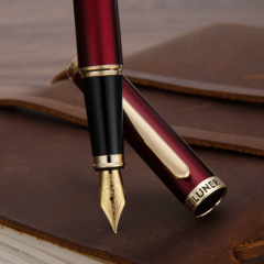 BEILUNER Red Fountain Pen,Stunning Luxury Pen