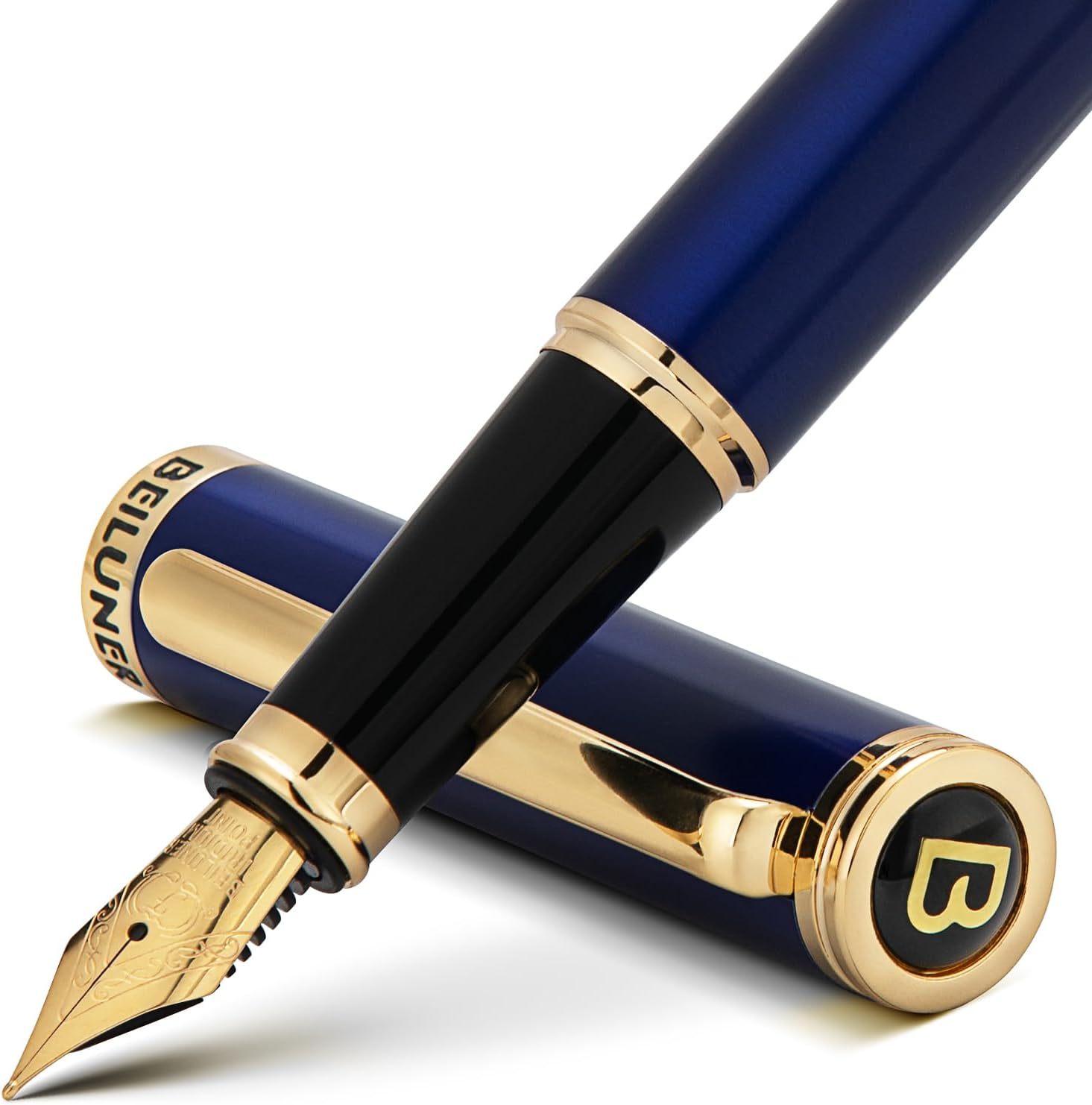BEILUNER Blue Fountain Pen,Stunning Luxury Pen