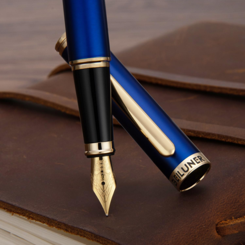 BEILUNER Blue Fountain Pen,Stunning Luxury Pen