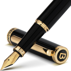 BEILUNER Black Fountain Pen,Stunning Luxury Pen
