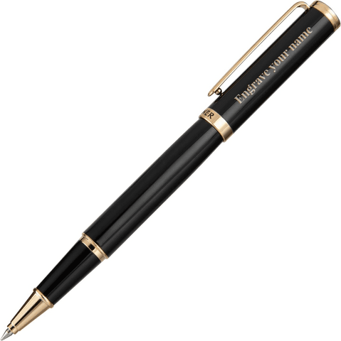 BEILUNER Black Personalized Pen,Stunning Luxury Pen With 24K Gold Finish
