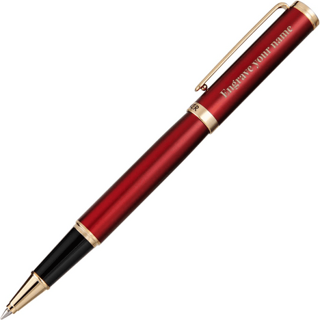 BEILUNER Red Personalized Fountain Pen,Stunning Luxury Pen,24K Gilded Nib(Medium)