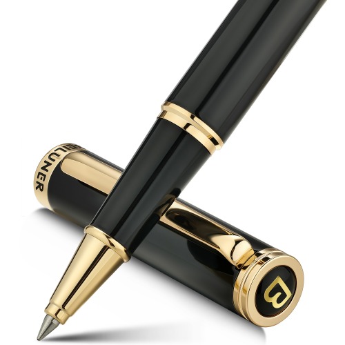 BEILUNER BL-G01 Luxury Rollerball Pen – 24K Gold Trim, Elegant &amp; Refined Design with Premium Schneider Refill – Ideal Executive Gift for Men &amp; Women, Professional Office &amp; Business Writing
