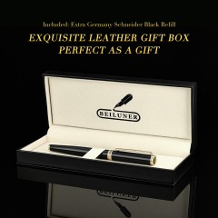 BEILUNER BL-G01 Luxury Rollerball Pen – 24K Gold Trim, Elegant & Refined Design with Premium Schneider Refill – Ideal Executive Gift for Men & Women, Professional Office & Business Writing