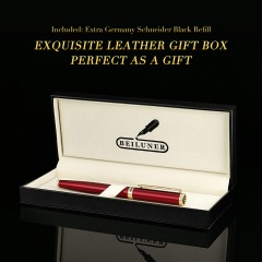 BEILUNER Luxury Rollerball Pen,24K Gold Trim,Noble and Elegant Designs,Schneider Ink Refill, Best Roller Ball Pen Gift Set for Men & Women, Professional, Executive Office, Nice Pens BL-G02