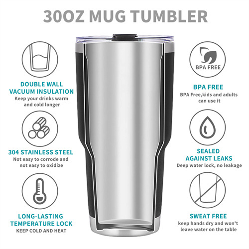 Custom 30oz Stainless Steel Tumblers  Wholesale Ramblers Travel Mugs -  4Customize