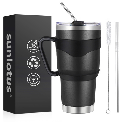 Sunlotus 40 oz Stainless Steel Travel Coffee Insulated Large Camp Mug