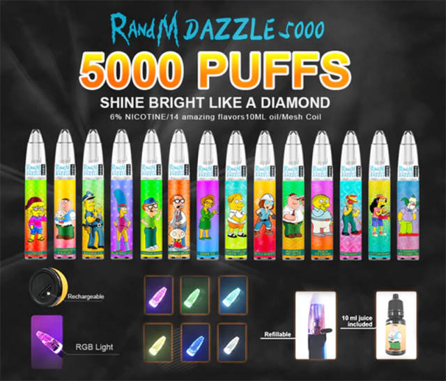 RandM Dazzle 5000 Puffs Disposable Vape Pen