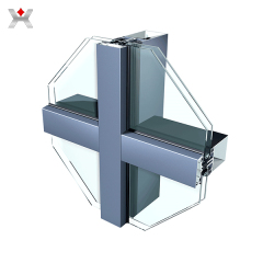 Aluminum curtain wall production