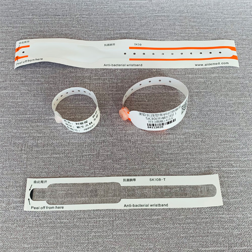 Custom PVC disposable thermal hospital patient id wristbands medical id bracelets for newborn