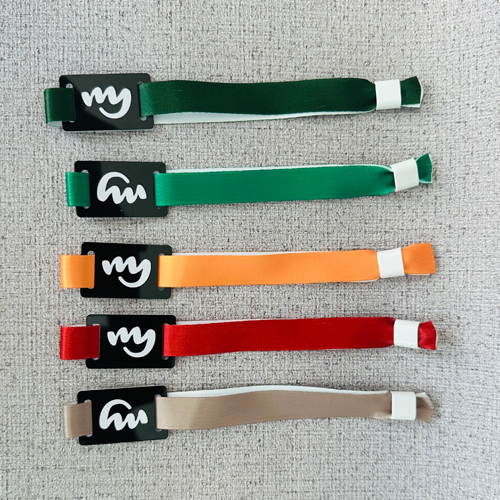Adjustable Fabric Rfid Wristband / Bracelet Nfc Tag Smart Rfid Band For Festival Events