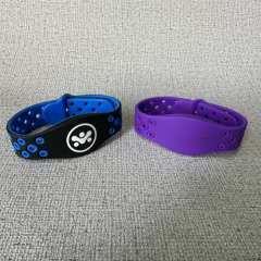 New style adjustable NFC silicone bracelet customized printed 13.56mhz rfid silicone wristband for access control system