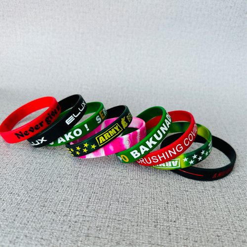 Custom Silicone Bracelets, Rubber Wristbands With Message or Logo, High Quality Personalized Wrist Band