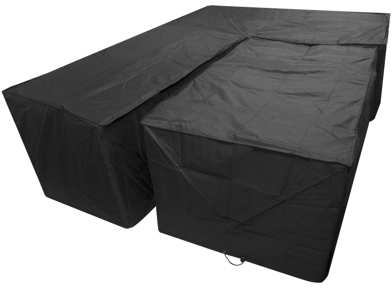 L Shape Kit Garden Outdoor Furniture Cover 210D Black Extra Large Patio Waterproof Furniture Cover for Rattan Wicker Furniture Sofa set
