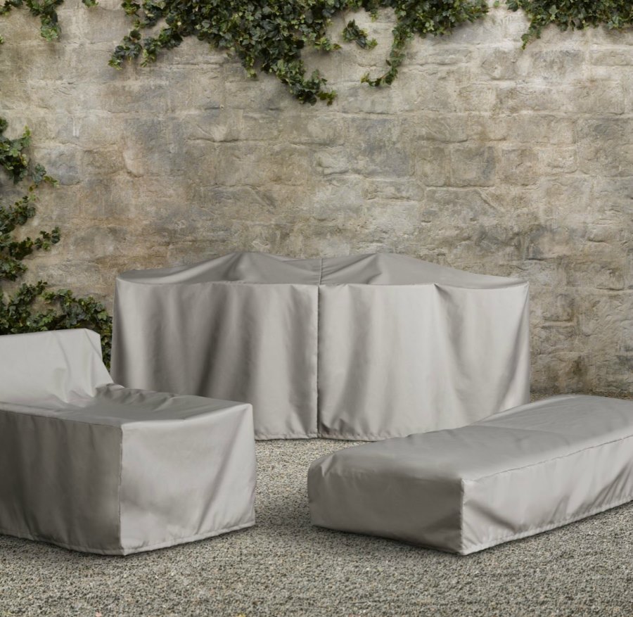 210D Silver Round Furniture Cover Outdoor Protective Cover Waterproof Dust-Proof Windproof Moisture Proof Anti-UV For Sofas Chairs Dining Table