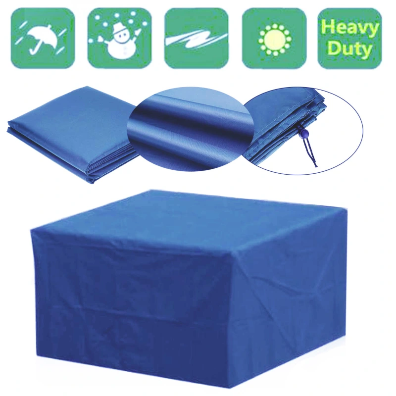 210D Square Furniture Cover Outdoor Protective Cover Waterproof Dust-Proof Windproof Moisture Proof Anti-UV For Sofas Chairs Dining Table
