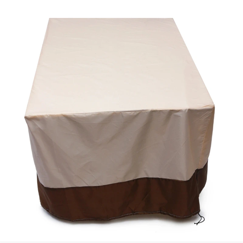 210D Beige Furniture Cover Outdoor Protective Cover Waterproof Dust-Proof Windproof Moisture Proof Anti-UV For Sofas Chairs Dining Table