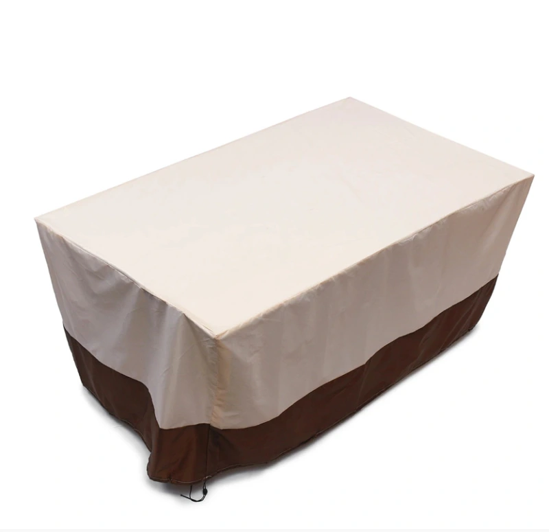 210D Beige Furniture Cover Outdoor Protective Cover Waterproof Dust-Proof Windproof Moisture Proof Anti-UV For Sofas Chairs Dining Table