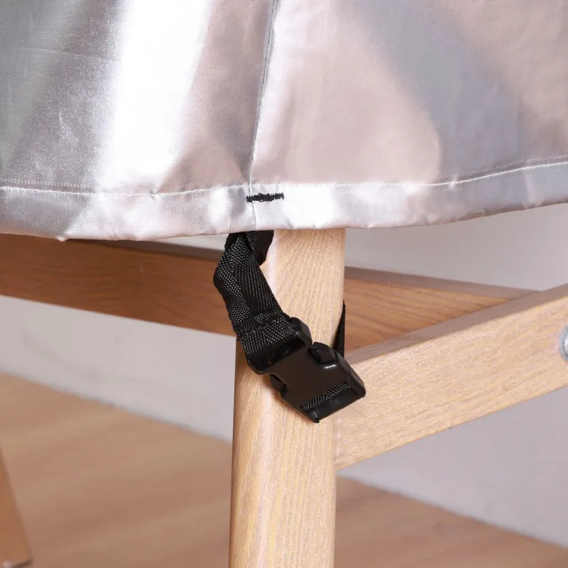 420D Square Furniture Cover + Pocket Outdoor Protective Cover Waterproof Dust-Proof Windproof Moisture Proof Anti-UV For Sofas Chairs Dining Table