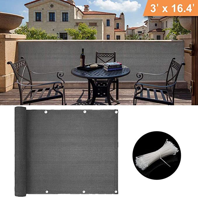 Customized Made Balcony Privacy Screen Sunscreen Shield Cover Oxford Cloth Anti UV Water Resistance Wind Breaker Fencing Screening for Porch Deck Outdoor Backyard Patio