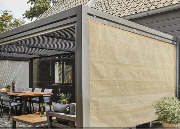Sun Shade Mesh Canopy Awning Privacy Screen Wind Screen Hot Resistant Protection Shelter 90% UV Blocking for Gazebo Patio Garden Outdoor Greenhouse Flower Barn Kennel Fence Beige