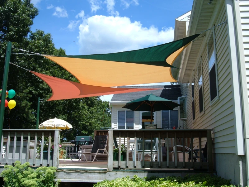 Customized Made Rectangle Waterproof Patio Sun Shade Sail Canopy Awning Sun Shelter Protection 90% UV Blocking for Outdoor Garden