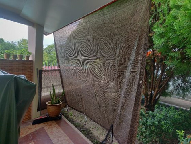 Sun Shade Mesh Canopy Awning Privacy Screen Wind Screen Hot Resistant Protection Shelter 90% UV Blocking for Gazebo Patio Garden Outdoor Greenhouse Flower Barn Kennel Fence Beige