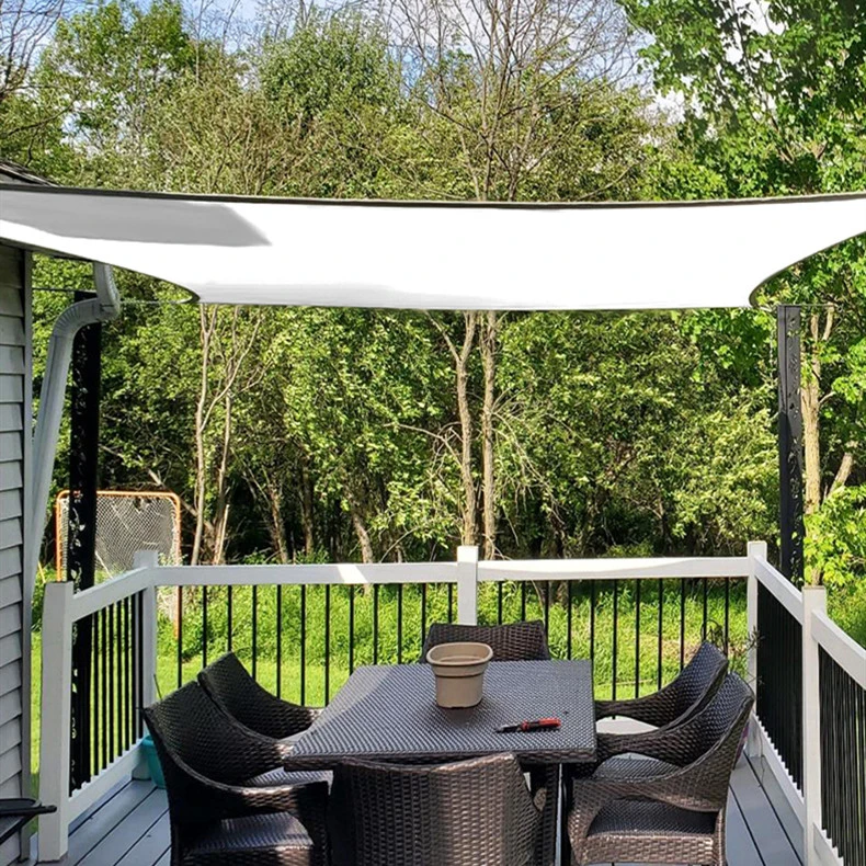 Customized Made Rectangle Waterproof Patio Sun Shade Sail Canopy Awning Sun Shelter Protection 90% UV Blocking for Outdoor Garden