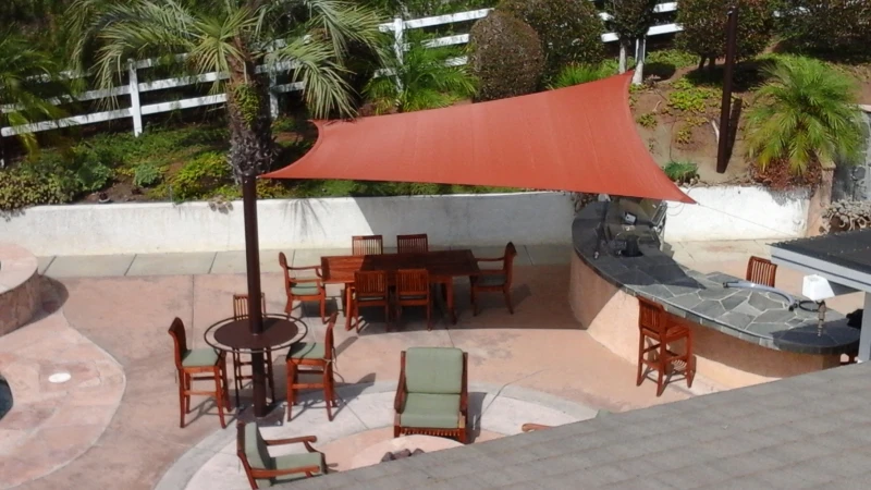 Customized Made Rectangle Waterproof Patio Sun Shade Sail Canopy Awning Sun Shelter Protection 90% UV Blocking for Outdoor Garden