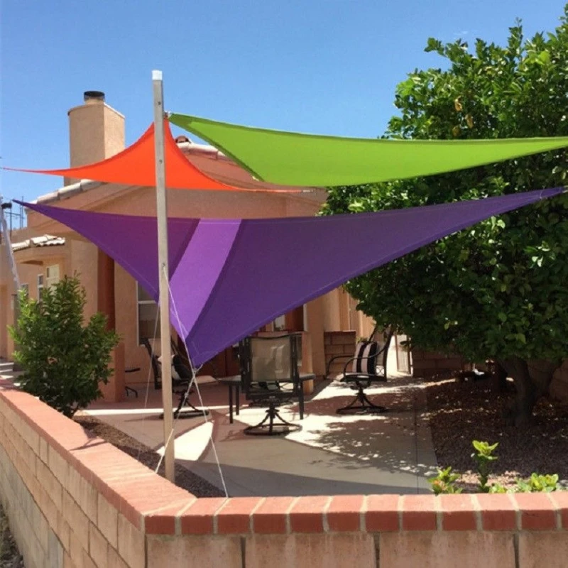 Triangle Waterproof Patio Sun Shade Sail Canopy Awning Sun Shelter Protection 90% UV Blocking for Outdoor Garden