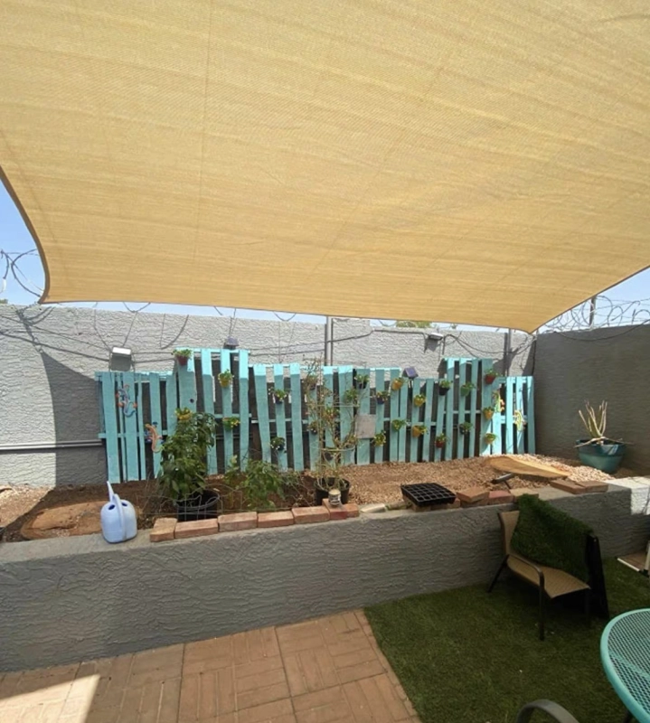 Customized Made HDPE Mesh Rectangle Patio Sun Shade Sail Canopy Awning Sun Shelter Protection 90% UV Blocking for Outdoor Garden