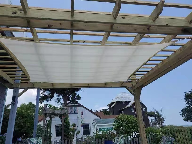 Customized Made HDPE Mesh Rectangle Patio Sun Shade Sail Canopy Awning Sun Shelter Protection 90% UV Blocking for Outdoor Garden