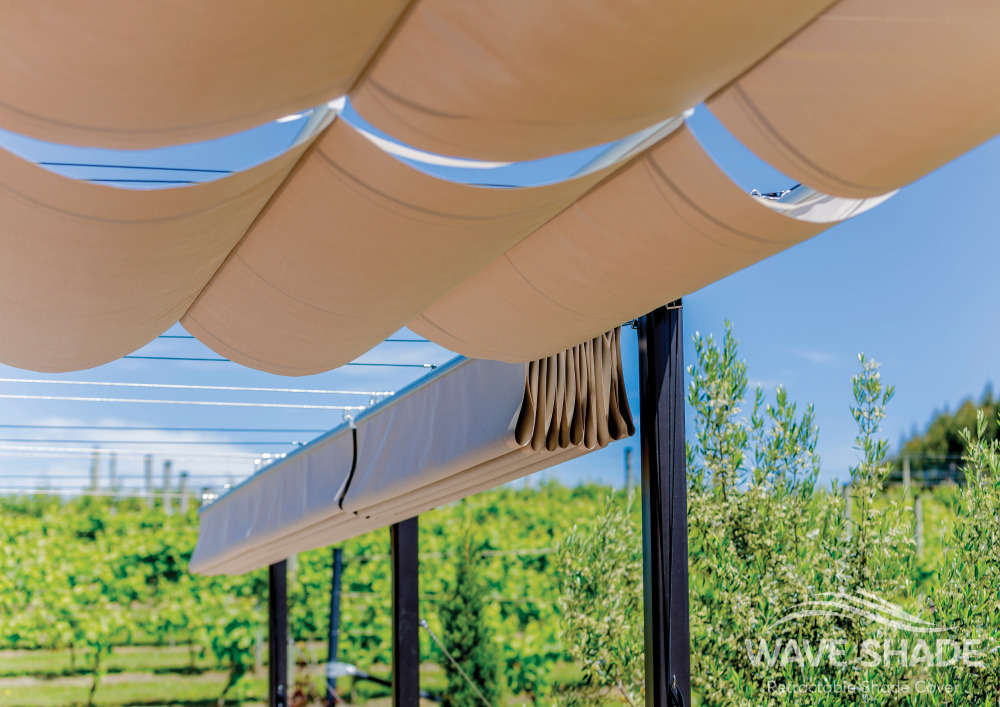 Customized Made Wave Shade Cover Retractable Shade Replacement Pergola Shade Canopy Waterproof Slide Wire Extendable Shade Awning Sail for Patio Deck Gazebo