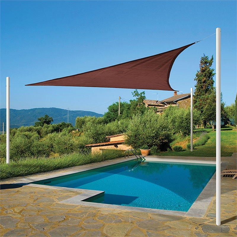 Triangle Waterproof Patio Sun Shade Sail Canopy Awning Sun Shelter Protection 90% UV Blocking for Outdoor Garden