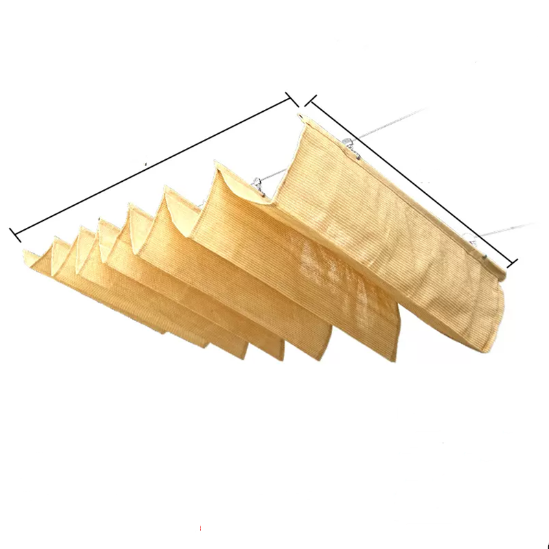 Customized Made Wave Shade Cover Replacement Shade HDPE Mesh Pergola Shade Canopy Slide Wire Extendable Shade Awning Sail for Patio Deck Gazebo