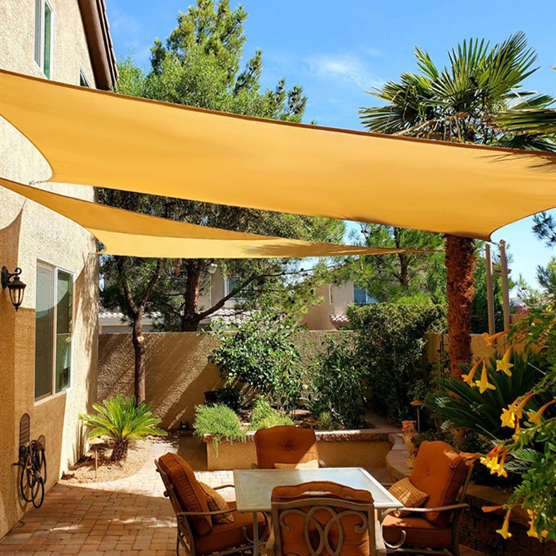 Customized Made HDPE Mesh Rectangle Patio Sun Shade Sail Canopy Awning Sun Shelter Protection 90% UV Blocking for Outdoor Garden