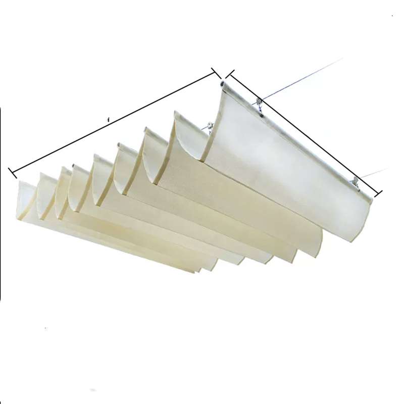 Customized Made Wave Shade Cover Replacement Shade HDPE Mesh Pergola Shade Canopy Slide Wire Extendable Shade Awning Sail for Patio Deck Gazebo