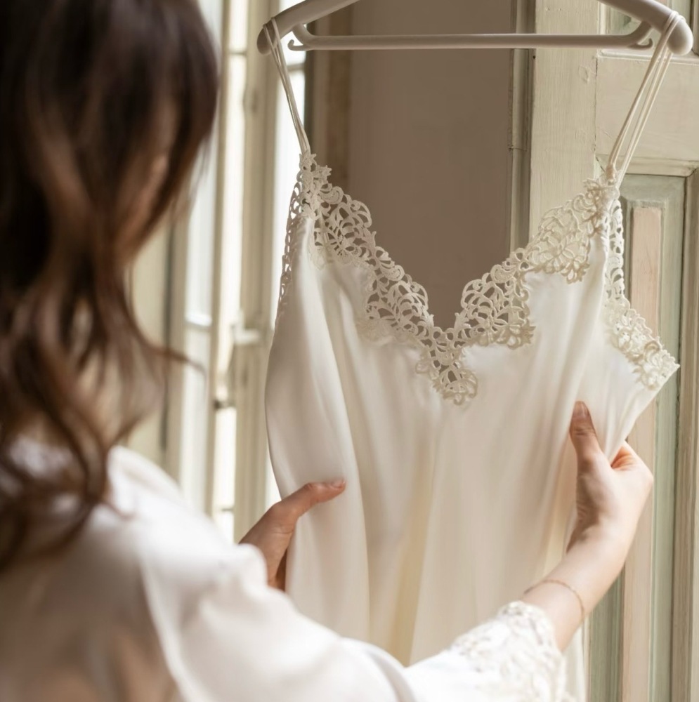 Lace Silk Camisole  Nightgown