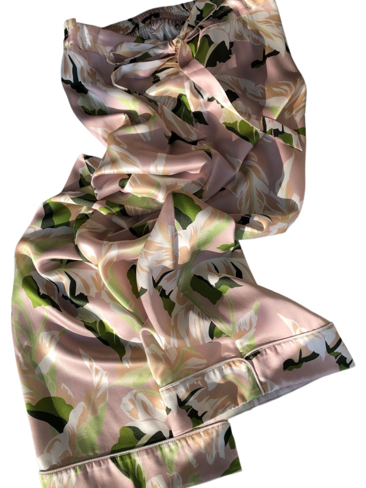 Heavyweight Silk Pajama Set in Plain Satin – Shirt & Pants