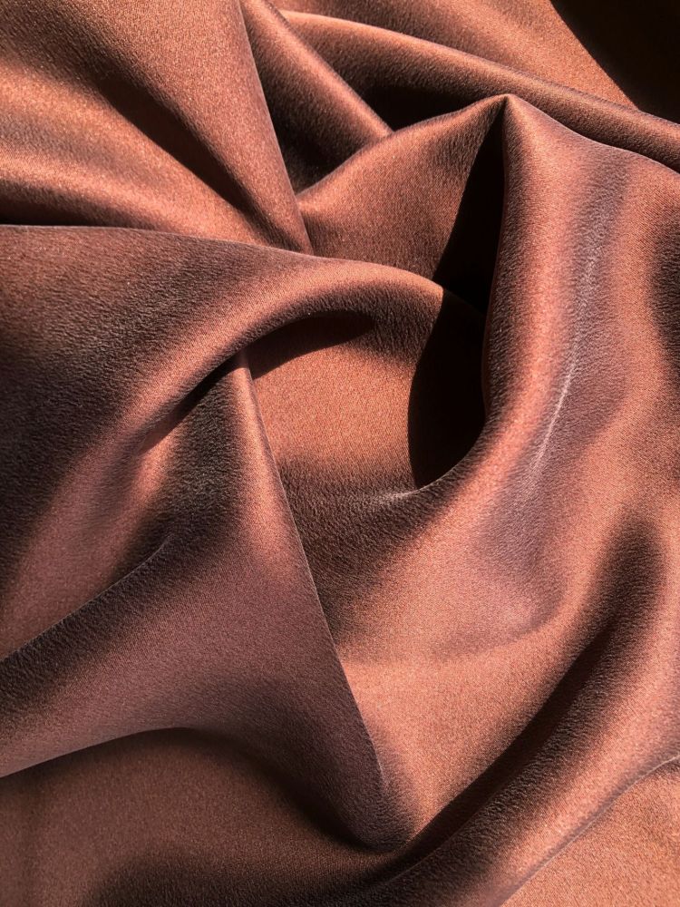Silk Button-Up Long-Sleeve Shirt, Tank Dress, Dark Chocolate Brown