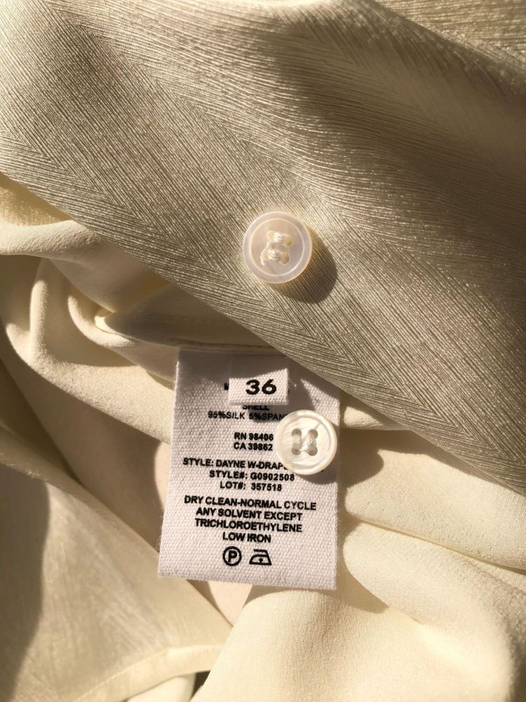 White Fine Stripe Jacquard Silk Long-Sleeve Shirt