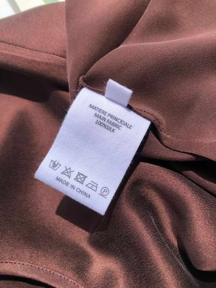 Silk Button-Up Long-Sleeve Shirt, Tank Dress, Dark Chocolate Brown