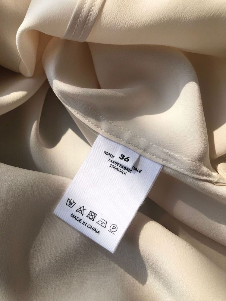 Silk Satin Long-Sleeve Shirt with Pearl Buttons