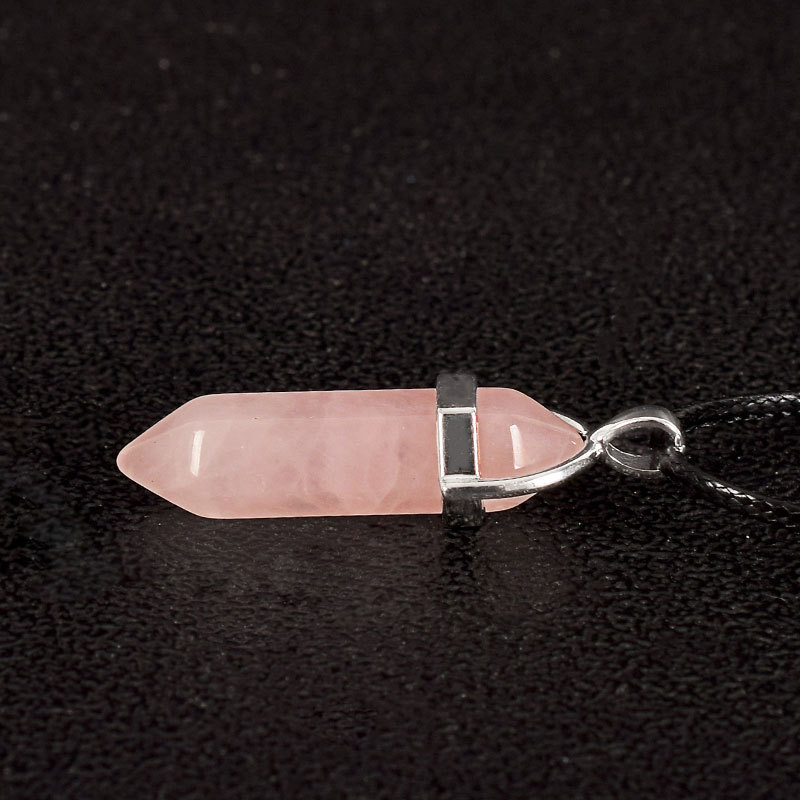 30mm Tumbled Stone natural Hexagonal Column rose quartz Healing Crystal Polished Stones And Mineral Reiki Pendulum home Decor