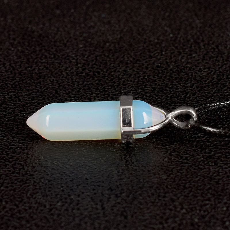 30mm Tumbled Stone natural Hexagonal Column opalite Healing quartz Crystal Polished Reiki Pendulum Stones And Mineral home Decor
