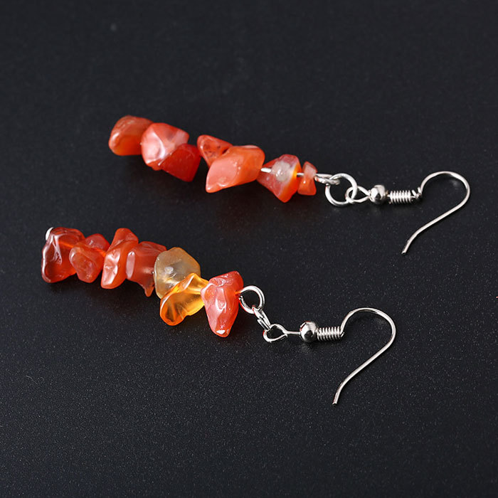 Stone beaded earrings
