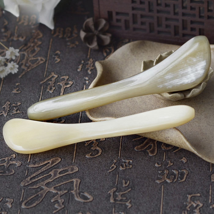 12cm natural ox horn eye massage pen