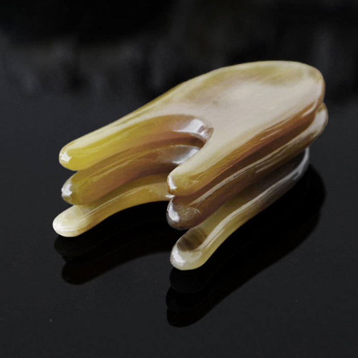 Natural yak horn multifunctional U-shaped eye acupoint stick